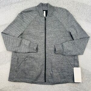 Lululemon Athletica Pleat To Street Bomber Jacket‎ Heather Grey Size 10